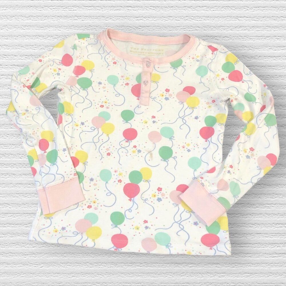 The Beaufort Bonnet Company 6 Birthday Balloons Pajama Top